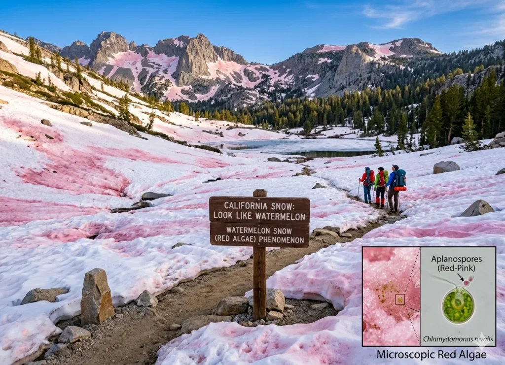 California Snow Look Like watermelon