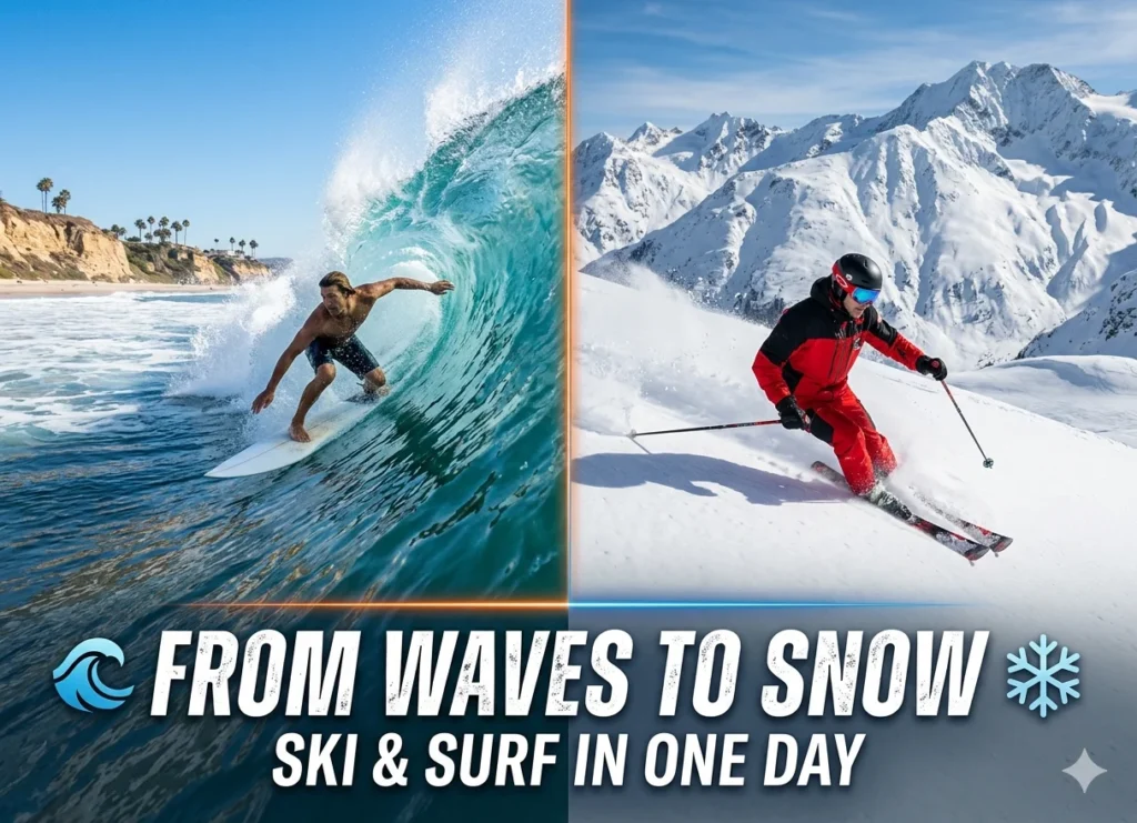 From Waves to Snow Ski and Surf in One Day