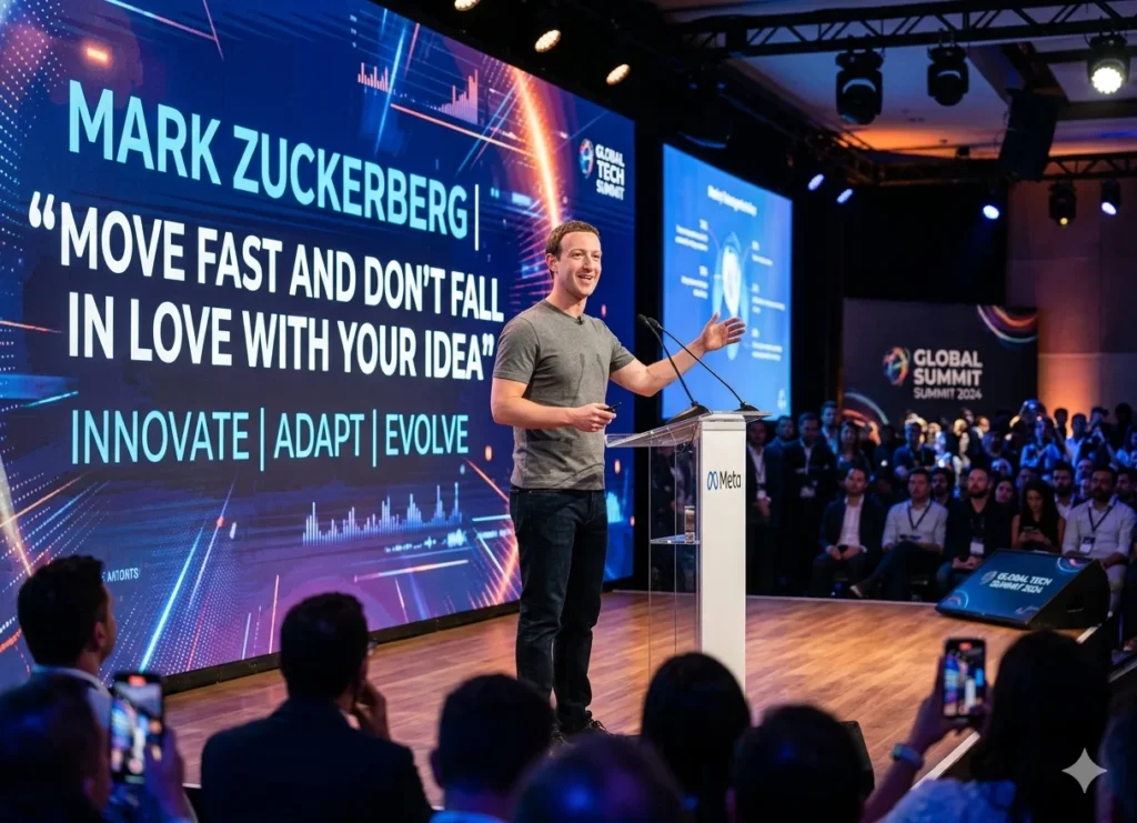 Mark Zuckerberg Move Fast and Don't Fall in Love With Your Idea