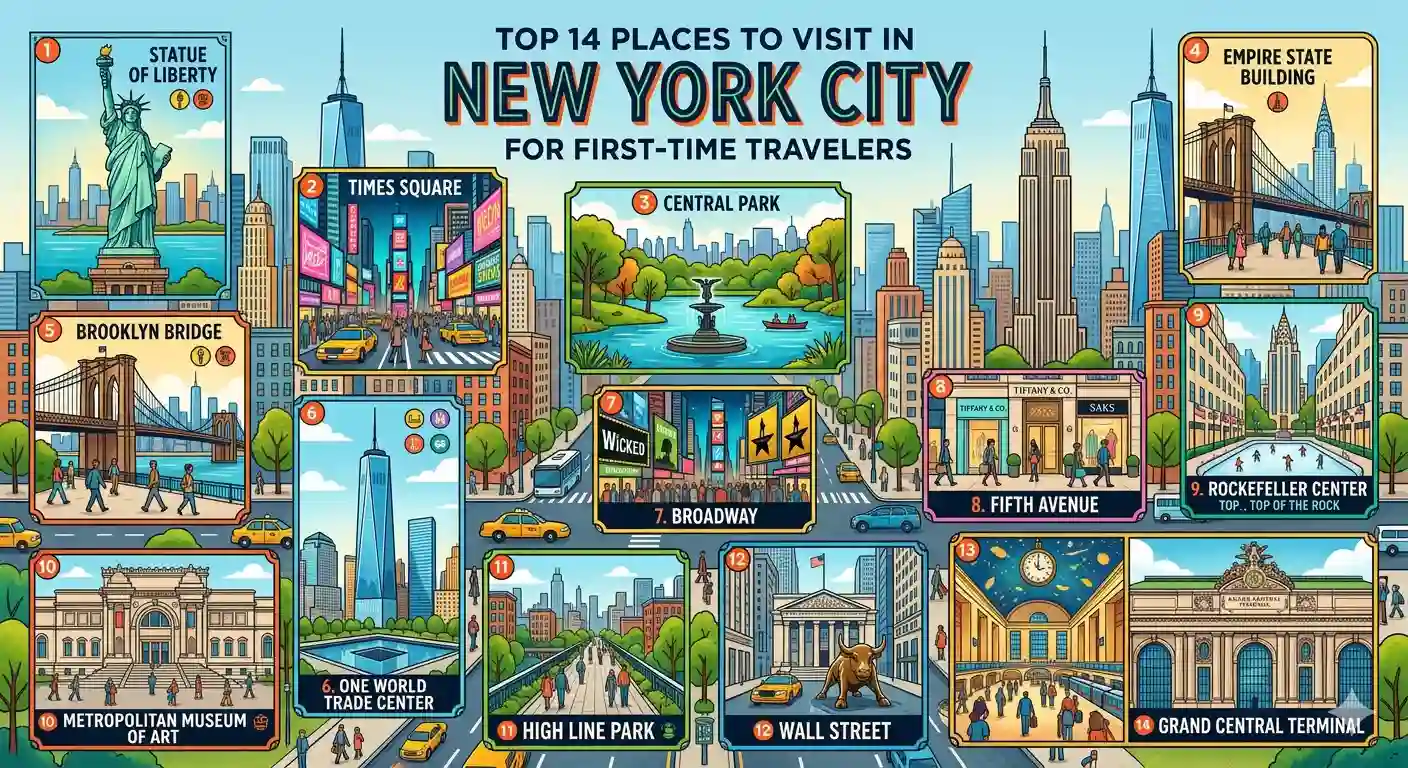 Top 14 Places of New York