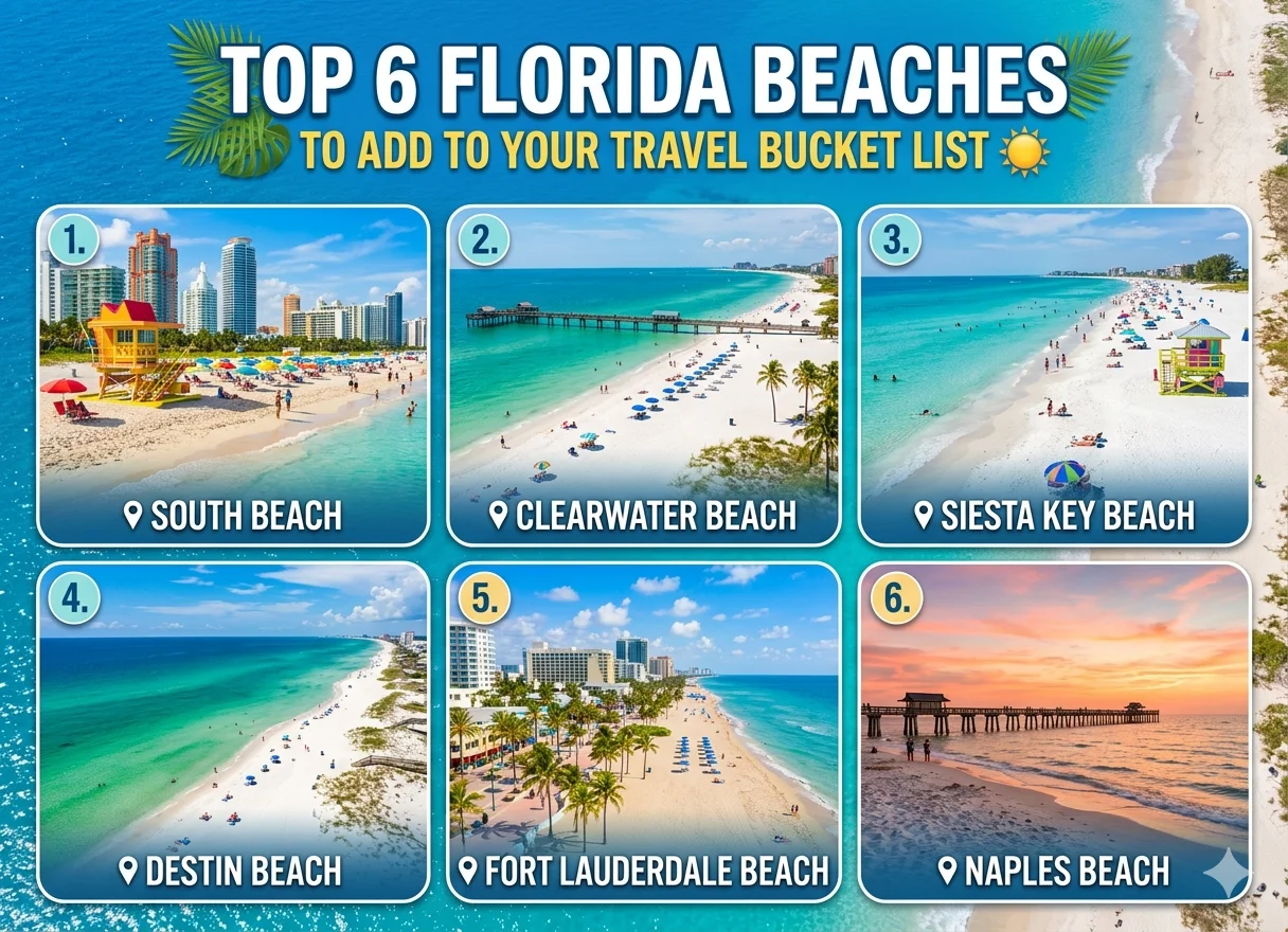 Top 6 Florida Beaches to Add to Your Travel Bucket List