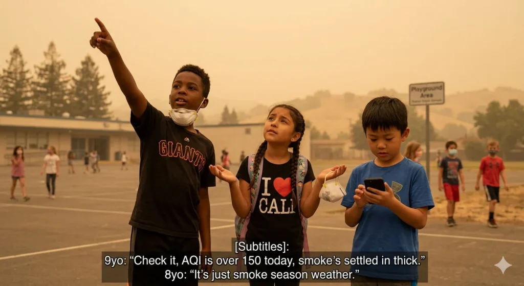 California kids Talk About Wildfire Smoke Like Weather
